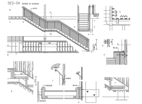 Staircase Elevation And Plan Design For Auto Cad File Cadbull