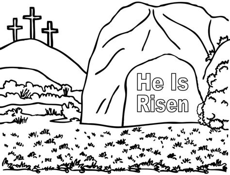 He Is Risen Coloring Pages Coloring Home