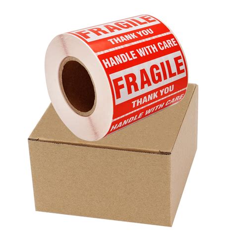 Buy RBHK Fragile Stickers 2'' x 3'' Fragile - Handle with Care - Thank