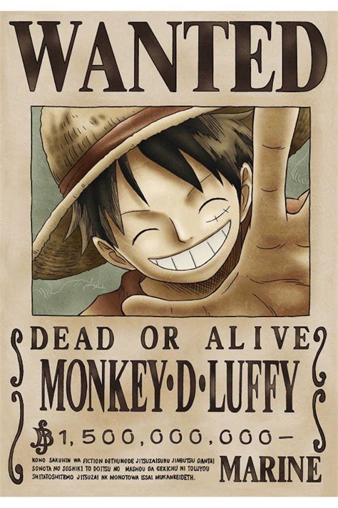 monkey  luffy bounty wanted poster current wano country arc