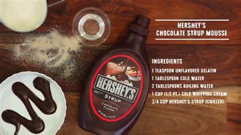 chocolate syrup mousse recipe youtube