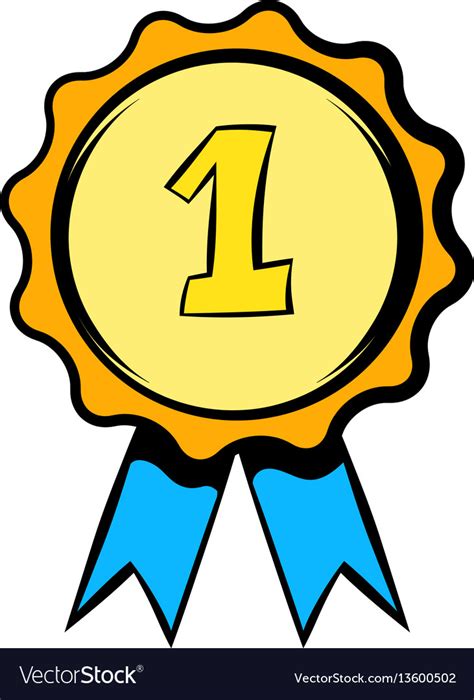 It's usually used in contexts where there are several relevant factors that might be mentioned by the speaker. First place rosette icon icon cartoon Royalty Free Vector