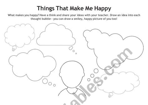 Things That Make Me Happy Esl Worksheet By Suurvive12