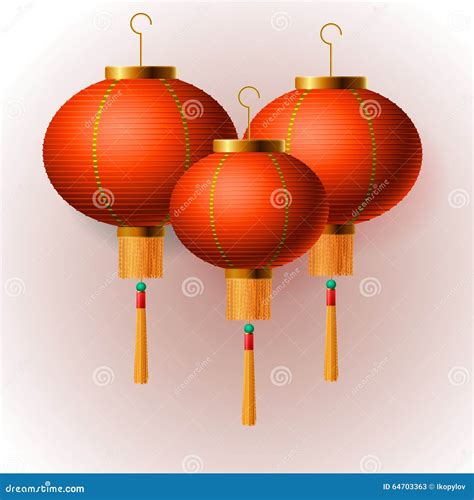 Orientalische Laternen Des Chinesischen Neujahrsfests Weißer