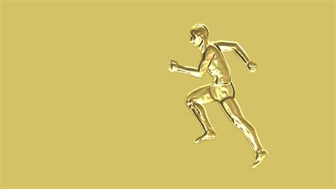 Gold Runner Concept Image Vidéos De Stock 100 Libres De Droit