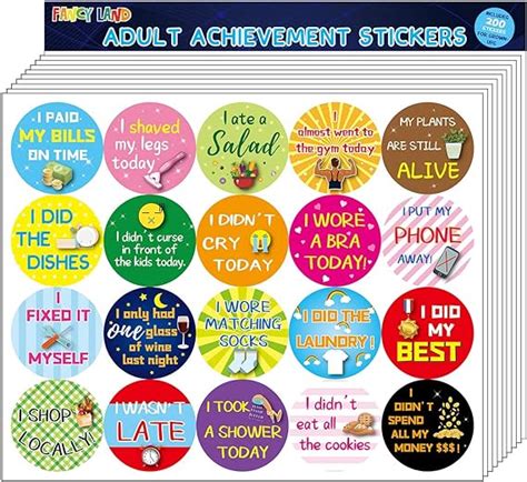 200 Adulting Stickers Funny Reward Sticker For Adults Achievement Gag