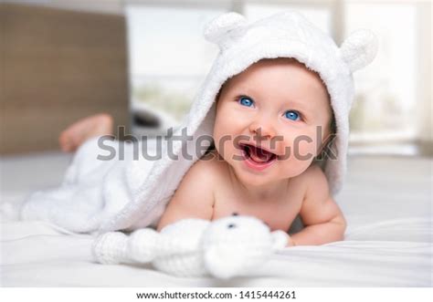 Happy Six Month Old Baby Hooded Stock Photo 1415444261 Shutterstock