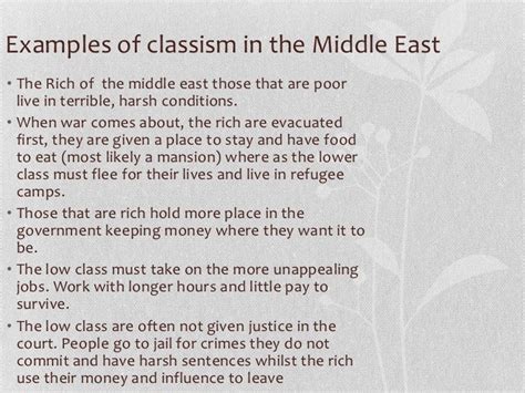 Classism In Asia And The Middle East