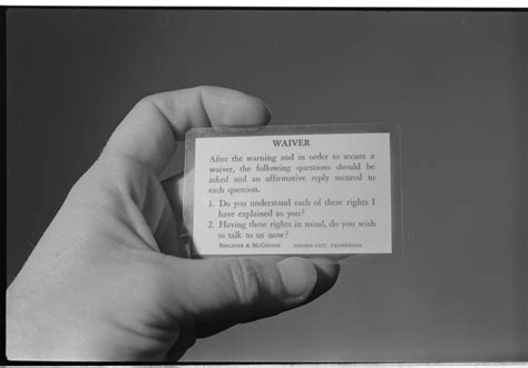 That is, their right to refuse to answer questions or provide information to law enforcement or other officials. Ann Arbor Police With Miranda Rights Card, November 1966 ...