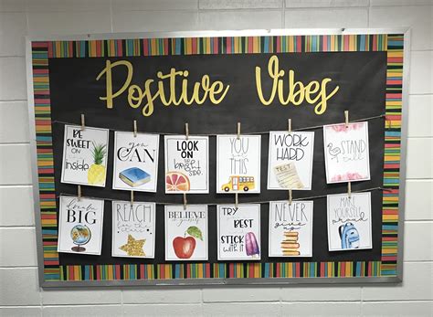 Positive Vibes Bulletin Board Unique Bulletin Board Ideas School