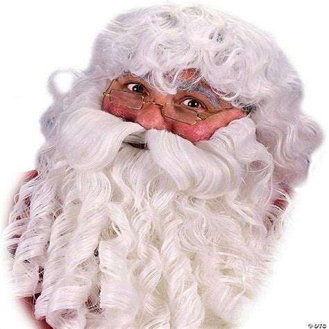 Deluxe Santa Costume Wig Beard And Beard Set Oriental Trading