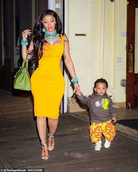 Cardi B Holds Hands With Son Wave 20 Months While Leaving Mothers