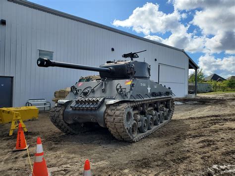 Beautifully Restored And Fully Funtionnal Sherman Tank Located At The