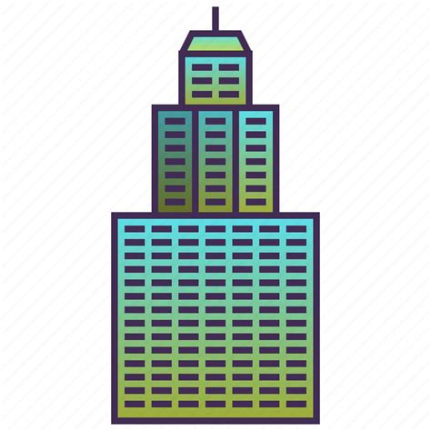 Building Company Enterprise Skyscraper Headquarter Icon