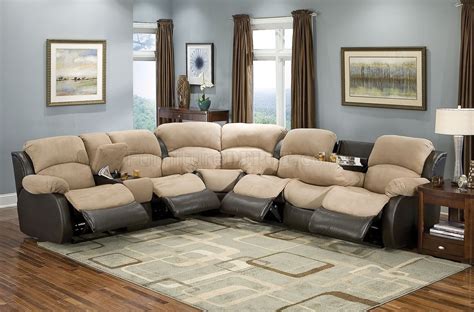 Check spelling or type a new query. Two-Tone Transitional Reclining Sectional w/Storage Armrest