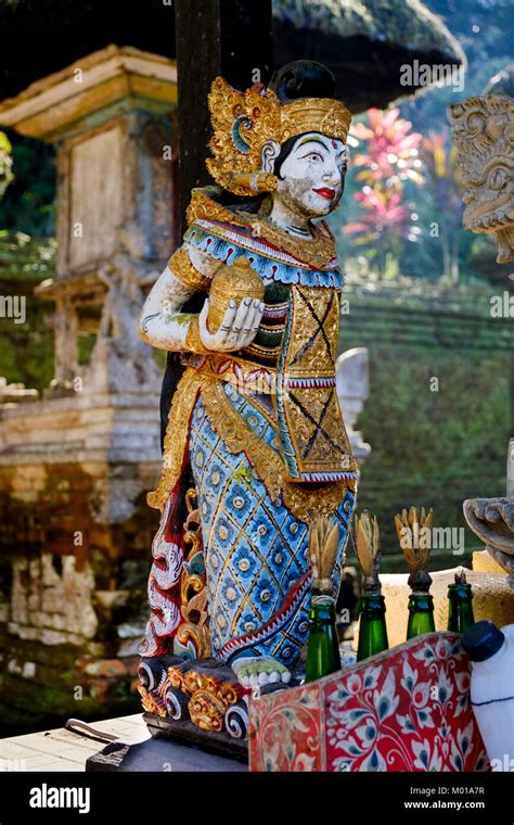 Balinese Hindu Goddess Statue At Gunung Kawi Sebatu Temple Pura Gunung