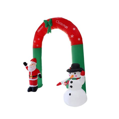 79ft Inflatable Arch Airblown Yard Holiday Decoration Snowman Santa