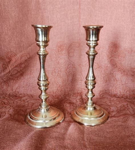 Vintage Brass Candlestick Holders Set Of 2 Etsy