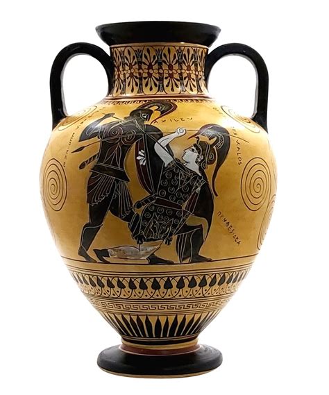 Amphora Achilles Slaying Penthesilea Ancient Greek Vase Pottery Museum