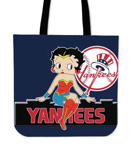 Wonder Betty Boop New York Yankees Tote Bags Betty Boop Bags Cleveland Indians