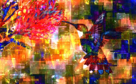 Abstract Hummingbird Digital Art By Mitchell Lindquist Fine Art America