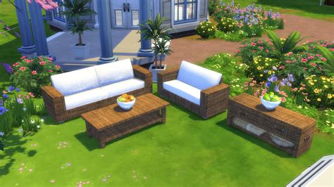 Mod The Sims Garden Furnitures Set Garden Furniture Sets Garden