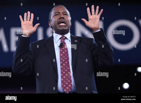 Republican Presidential Candidate Dr Ben Carson During The Annual