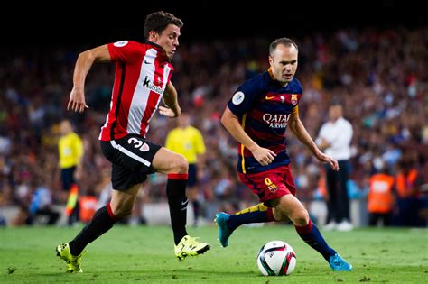This match was being played in san mamés barria. Athletic Club vs Barcelona - Supercopa de España 2015 (II ...
