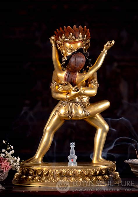Sold Masterpiece Karat Gold Gilded Cakrasamvara In Sexual Union With