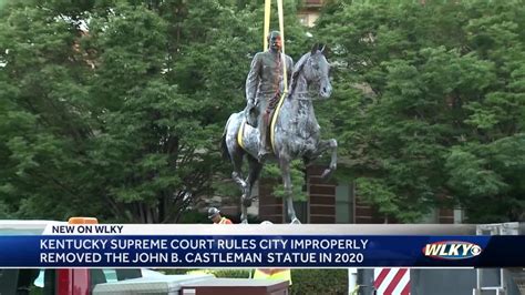 Ky Supreme Court Rules Controversial Castleman Statue In Highlands Was Removed Improperly Youtube