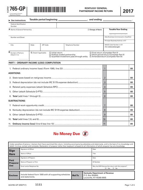 Kentucky Revenue Cabinet Form 765gp Pdf Fill Out And Sign Online Dochub