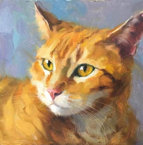 Pin By Lisa Mcrae On Gynko Cat Portrait Painting Ginger Cat Art Cat Painting