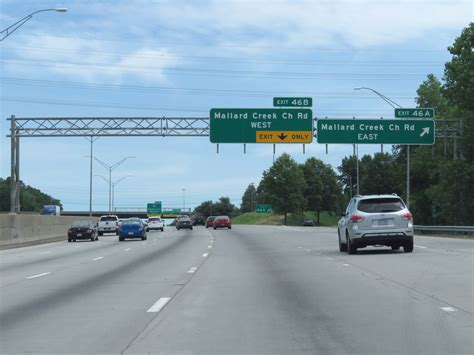 North Carolina Interstate 85 Northbound Cross Country Roads