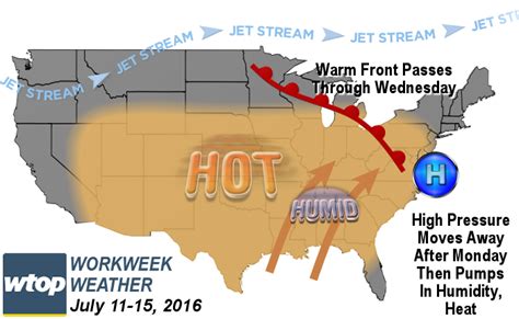 Workweek Weather A Comfortable Start But Heat Humidity Follow Wtop News
