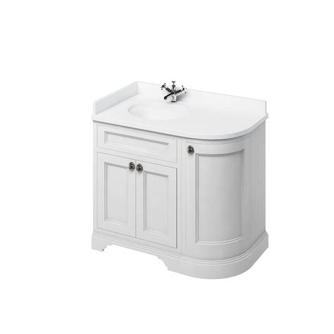 Find the perfect corner bathroom vanity units for your bathroom at aqva. Burlington Freestanding 100 Curved Corner Vanity Unit ...