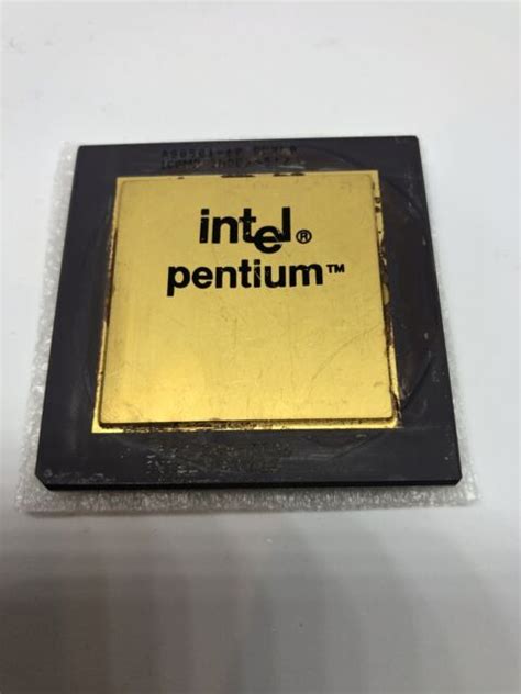 Vintage Intel Pentium 60 Mhz Cpu 1992 P60 A80501 60 Sx948 Gold Top