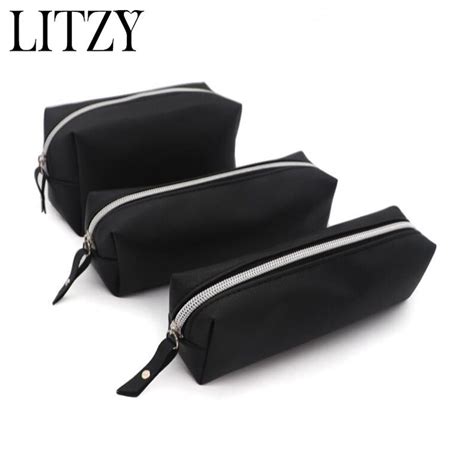 2019 grande capacidade de lona bonito escola lápis caso para meninos meninas papelaria caneta saco bolsa estudantes pencilcase material escolar,aproveite promoções, envio grátis, proteção ao consumidor e. Black Pencil Case PU Leather School Pencil Cases For Girls ...