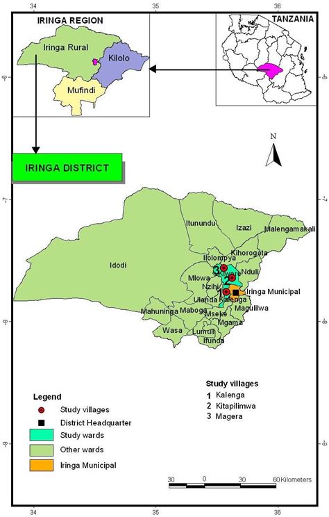 Map Of Iringa District Tanzania Showing The Study Area 43 Data