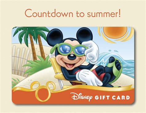 Purchase a disneyland paris gift card up to the value of £3,000. Beach Disney gift card (With images) | Disney gift card ...
