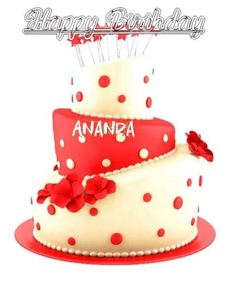 Happy Birthday Ananda Song With Cake Images
