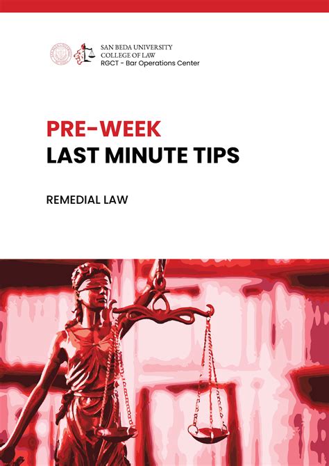 6 Remedial Law Preweekx Lmt 1 Pre Week Last Minute Tips Remedial Law