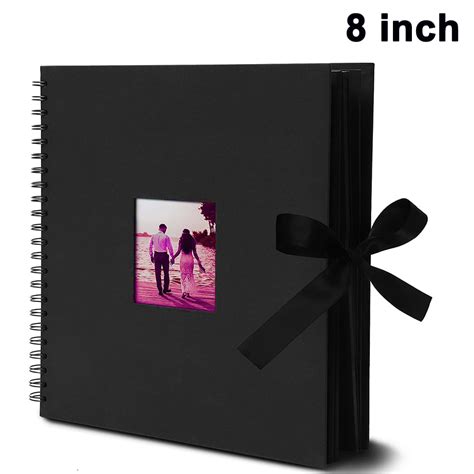 Scrapbook Photo Album 8x8 Inch Diy With Cover Photo Pocket 30 Pages