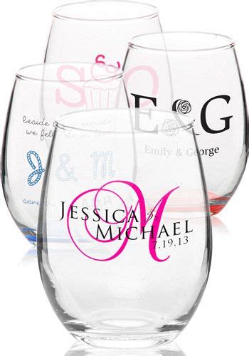 Design Personalized 9 Oz Arc Perfection Stemless Wine Glasses C8832 F Stemless Wine