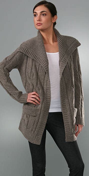 Vince Oversized Cable Cardigan Shopbop