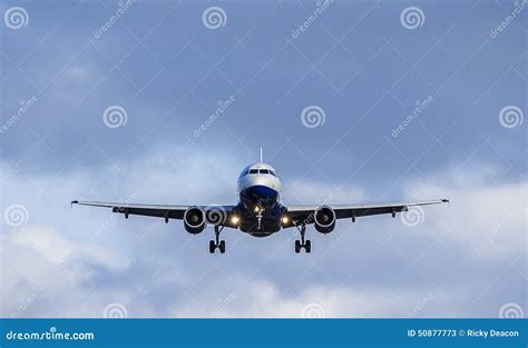Passenger Aircraft Landing Approach Editorial Stock Photo Image Of