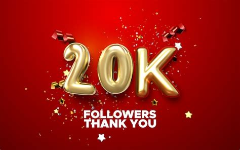 20k 20000 Followers Celebration Logotype Anniversary Logo With
