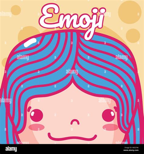 Cute Girl Emoji Stock Vector Image And Art Alamy