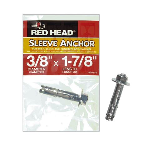 Red Head 38 In X 1 78 In Zinc Plated Steel Hex Head Sleeve Anchor