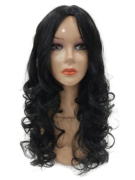 33 Off Long Middle Part Curly Synthetic Wig Rosegal