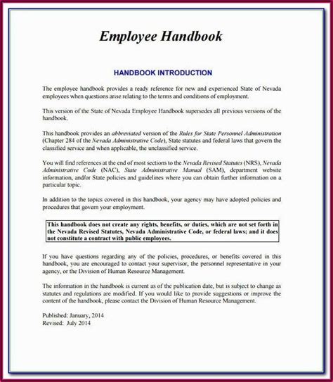 On 14 february 2008, approximately 17 years into his employment, the employer informed the employee via a letter that, as he would soon be turning 55, he would be retired in line with the terms and conditions of the employer's employee handbook. Employee Handbook Template Uk - Template 1 : Resume Examples #l6YN7NMmV3